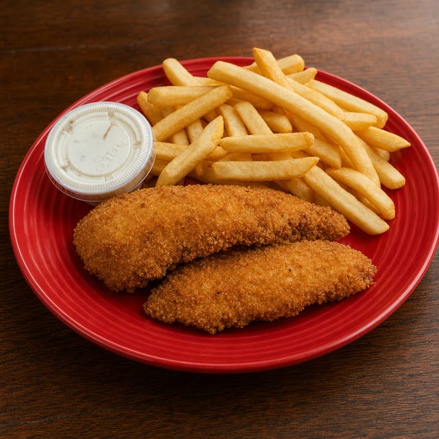 (2) Chicken Tenders and Fries.
